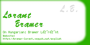 lorant bramer business card